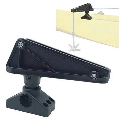 Kayak Ankerlåsebeslag 360 graders rotation Fiskerbåd Tovholder til Kayak Kanoe - Sort