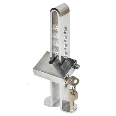 8 Holes Car Pedal Lock Steel Anti-Theft Brake Clutch Security Lock with 3 Keys for Vehicle Safety - Silver