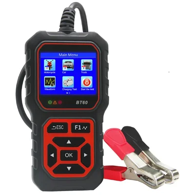 BT60 2.4 Inch TFT Screen Battery Tester Analyzer 6V / 12V / 24V Car Motorcycle Truck Lead Acid Battery Diagnostic Tool