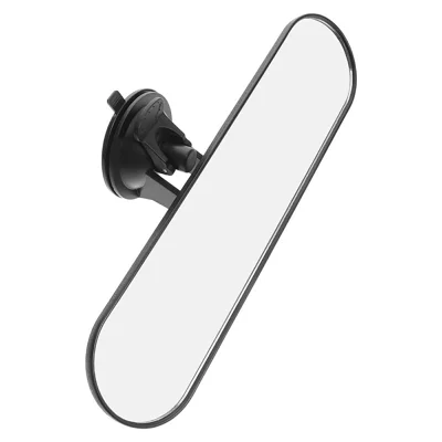 Rétroviseur intérieur pour voiture 28x7 cm avec fixation par ventouse à grand angle pour observer bébé - Noir