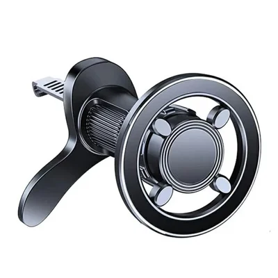 Magnetic Car Phone Holder Air Vent Mount 360 Degree Rotating Cellphone Stand - Black