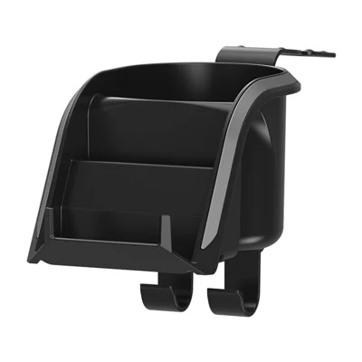 Organizador para el respaldo del asiento del coche con soporte para tazas y ganchos, organizador multifunción para bebidas, teléfono y almacenamiento en el reposacabezas - Negro