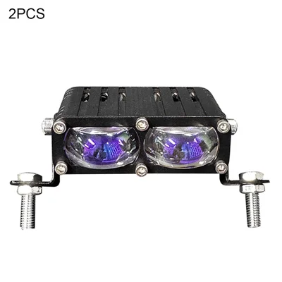 2 pièces de projecteur à 2 LED 12000 lm 30 W, projecteur pour moto, voiture, VTT, lumière étanche IP67 - Noir