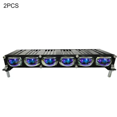 2 pièces projecteur 6 LED 12000 lm 70 W projecteur étanche IP67 pour motocyclette, voiture, VTT - Noir