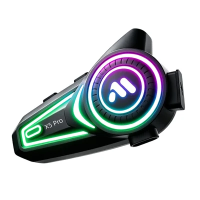 X5 Pro Helmet Bluetooth-compatible Headset with Hard Mic for Motorcycle Riding Intercom