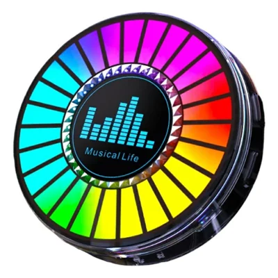 L030 3D Voice Control Car RGB Music Rhythm LED Light Air Vent Mount Aromatherapy Diffuser