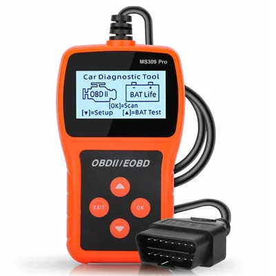MS309 PRO Scanner OBD2, outil de diagnostic automobile, testeur de batterie, lecteur de codes pour véhicules essence 12V