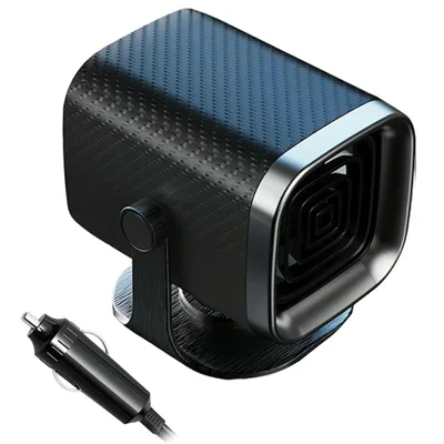 24V Car Heater Fan with 1.3m Cable High Power Defrosting Defogging for Car Windshield - Black