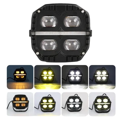 V112 1Pc 65W LED Spotlight IP67 Waterproof Aluminum Alloy Motorcycle ATV Off-Road Light - Black