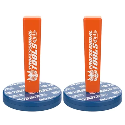 QILI 2Pcs Magnetic Car Film Positioning Tool Detachable Assembly Fixation Device for Vehicle Wrapping Film Installation - Orange + Dark Blue