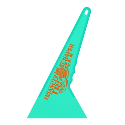 QILI 25x13.5cm Triangle Hard Scraper Ultra Thin High Temperature Resistant Squeegee Tool for Automotive Film Installation - Blue
