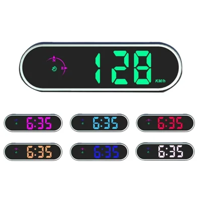 Pantalla HUD para coche V11, GPS, velocidad en KMH / MPH, LED multicolor, alimentación USB, para salpicadero de coche - Negro