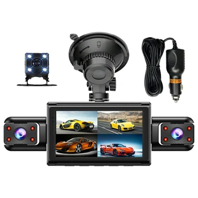 A36 4-Kanal-Dashcam 1080P WiFi 170 Grad Weitwinkel-Nachtsicht-Aufnahmesystem für Auto – Schwarz