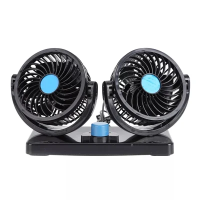 Ventilador de refrigeración para salpicadero de coche USB Eléctrico de Doble Cabezal, Aire Circulador de Fuerte Viento con Rotación de 360 Grados