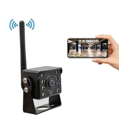 WCA102 WiFi Wireless Camera per auto, bus, 12-36V HD 1080P Infrarossi Visione notturna Retrovisore Camera