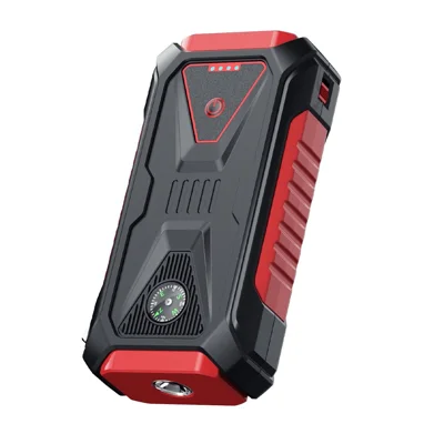 ESSAGER Démarreur de voiture 5-en-1 12000mAh avec chargeur rapide, boussole, lampe LED, marteau de sécurité, banque d'alimentation