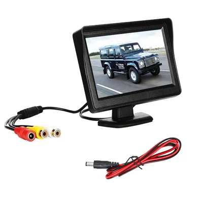 Monitor para automóvil de 4,3 pulgadas RH-301 con pantalla de alta definición, entrada dual de AV y pantalla de imagen de inversión del vehículo