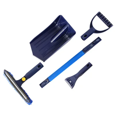 B15 Herramienta multifuncional para la eliminación de nieve y hielo en invierno, con mango telescópico y kit de pala de hielo