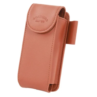 GOATHERD Suporte de Viseira Solar para Carro em Microfiber Leather, Bolsa de Armazenamento para Óculos, Suporte para Óculos - Marrom