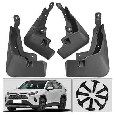 4 bavettes en plastique souple pour Toyota RAV4 2019-2022 Jeu de garde-boue avant/arrière Pièces de rechange automobiles