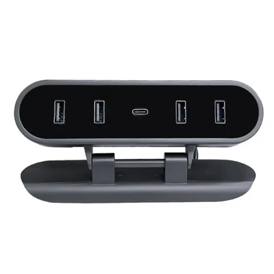TSL319 For Model 3 / Y Under Screen Car USB+Type-C Hub Charging Dock Station