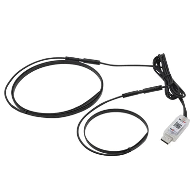 110cm+110cm 2-in-1 RGB Ambient Lights Dual Control Fiber Optic Colorful Lights for Car Interior Decor