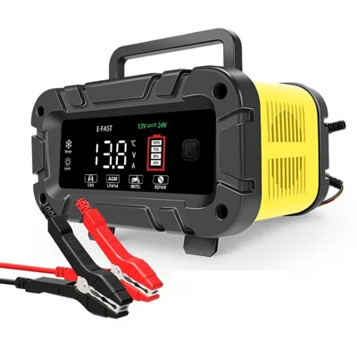 E-FAST TK-1200 Portable Car Battery Charger 7-Stage Automatic Charger - EU Plug