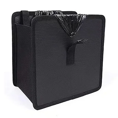 Car Hanging Storage Bag Waterproof Oxford Cloth Car Seat Back Trash Bin, 27*27*14.5cm