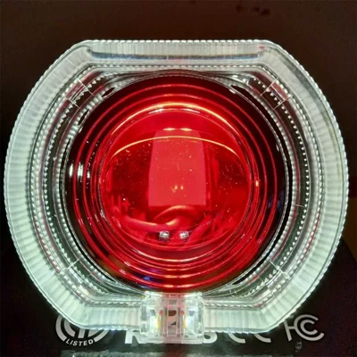 Car Motorcycle Bright LED Spotlight Motorbike Fog Lamp Front Light - White+Red