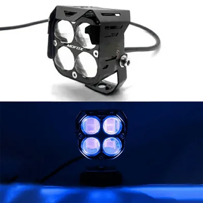 W06 30W High Brightness LED Car Driving Light SUV Off-Road Vehicle Spotlight - White+Yellow+Blue