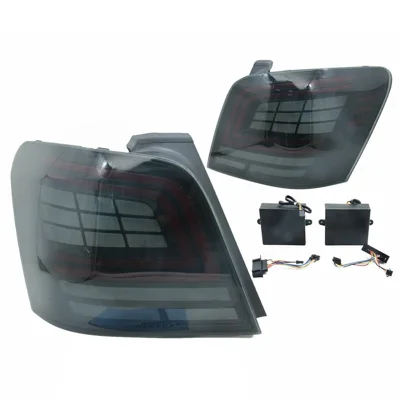 WINAUTO 2Pcs Car LED Taillight for GLK 2007-2015 Multi-function Turn Signal Light - Transparent Black