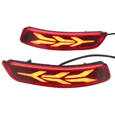 WINAUTO 2Pcs LED Rear Bumper Reflector Lights for Toyota Corolla 2014-2018 Multi-function Brake Light