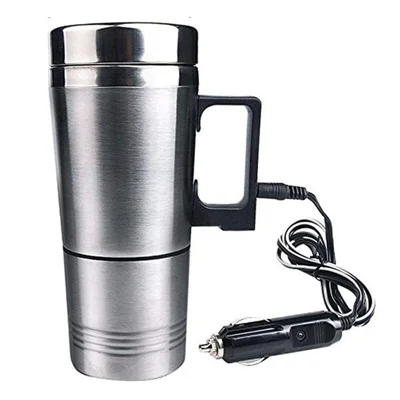 Car Lighter Kettle Boiler Mug Heating Cup Stainless Steel Car Travel Mug for Hot Water Coffee Tea (without FDA Certification) - 24V