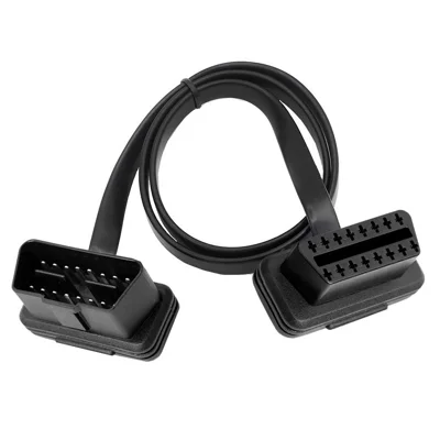 JUNSUNMAY Cable de extensión OBD2 de 100 cm de macho a hembra ELM327 de 16 pines para diagnóstico de automóviles