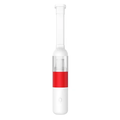 V01 Portable Handheld Car Vacuum Cleaner Wireless Auto Vacuum Cleaner for Desktop Keyboard Laptops - White / Red