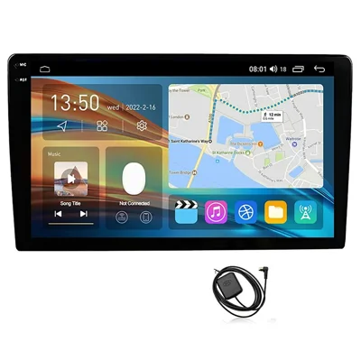 R915A 10.36 بوصة 2K QLED 8+128 جيجابايت أندرويد 15 كاربلاي لاسلكي نظام صوتي للسيارة بزاوية رؤية 360 درجة مع نظام تحديد المواقع (بدون كاميرا) - أسود