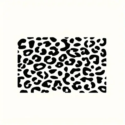 30 x 21cm Adesivo para Vidro de Carro em Vinil PVC Estampa de Leopardo à Prova d'Água Faça-Você-Mesmo Recorte para Privacidade - Preto