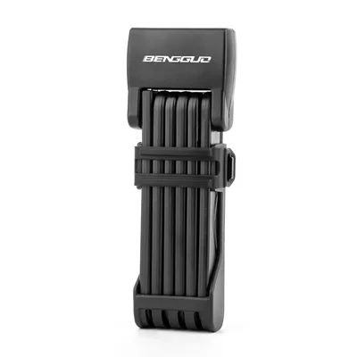 BENGGUO 76.7cm Extended Anti-Theft Lock for Mountain Bicycle / Electric Bike 6 Section Folding Alloy Steel Lock - Black
