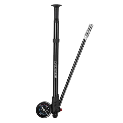BENGGUO BG-1633 Bicycle Air Pump 300PSI High Pressure Inflator Dual Valve Design with Pressure Gauge - Black