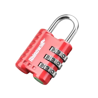 RHINOWALK XM10202 Diebstahlsicherung 3-stelliges Kombinationsschloss Sicherheitsschloss für Motorrad Tanktasche - Rot