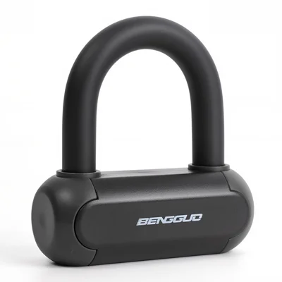 BENGGUO BG-0538 Mini candado en U de 90 cm, candado antirrobo de acero al carbono A3 para bicicletas de montaña, bicicletas eléctricas y motocicletas - Negro