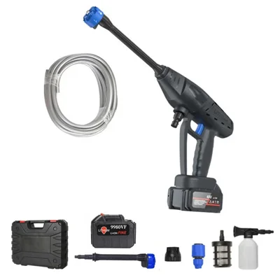 8103 High Pressure Water Gun Electric Car Household Spray Washer Cleaner Washing Machine (Battery: 96VH 18000mAh) - US Plug / Black