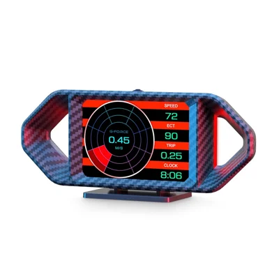 P26 Автомобильный HUD OBD GPS-дисплей, LCD-спидометр с измерением оборотов, расхода топлива и уклона