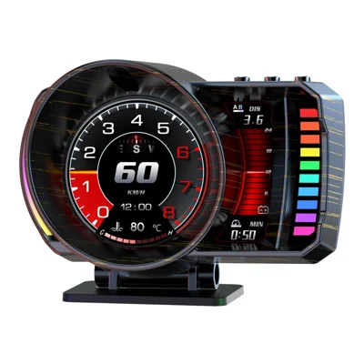 P28 3.5-дюймовый ЖК-дисплей OBD2+GPS, автомобильный проекционный дисплей с RGB-подсветкой - Черный