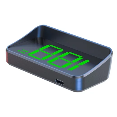 M2 HUD Head-Up Display Dual Mode GPS + BeiDou 10Hz Speedometer Type-C Powered for Car - Green / KM