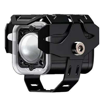 Faro LED para Motocicleta 15 W, Luz Auxiliar, Faro Antiniebla Rojo, Azul, Amarillo y Blanco - Negro