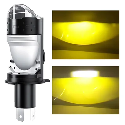 H4 LED Proyector Faro 12-60V 20W IP68 Impermeable Luz de Carretera y Cruce Lámpara Antiniebla para Motocicleta