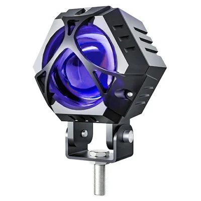 Faro LED M1 PRO 10 modos de iluminación, resistente al agua IP68, luz delantera para motocicleta, coche, camión, ATV - Negro