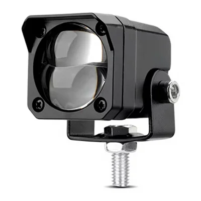 Motorcycle LED Spotlight 10W 1200LM Dual Color High Low Beam Waterproof Aluminum Alloy Fog Light for SUV UTV ATV Truck - Black