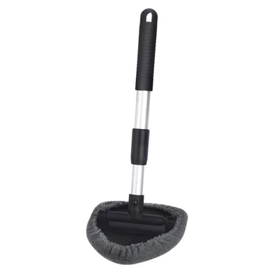 DM-130 Outil de nettoyage de fenêtre de voiture avec manche extensible de 34-49 cm et chiffon en microfibre Triangle Cleaning Wipe